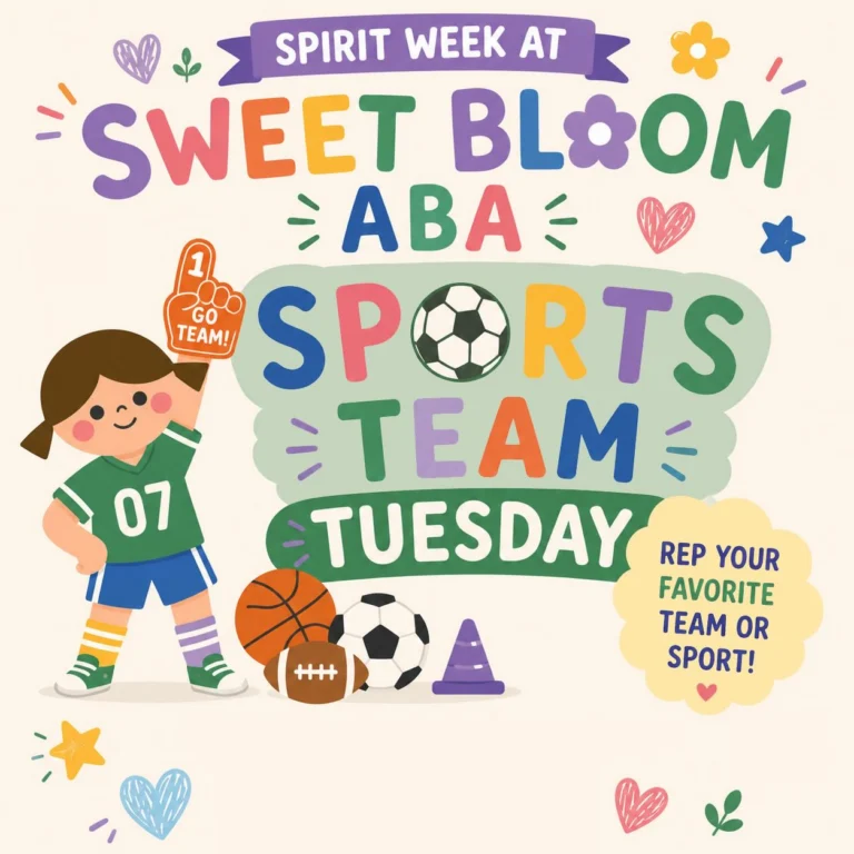 From jerseys to team colors, our staff and kiddos showed up full of spirit, smiles, and teamwork! 🏆🏅🏅✨ #sportteamtuesday #spiritweek #bergencountynj #njaba #aba
